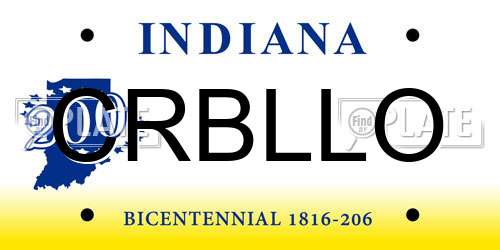 CRBLLO Indiana License Plate