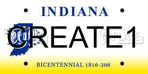 CREATE1 Indiana License Plate