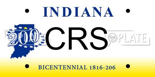 CRS Indiana License Plate
