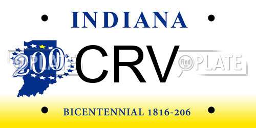 CRV Indiana License Plate