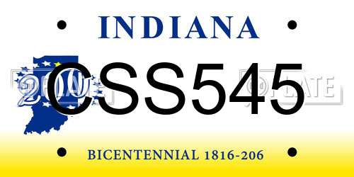 CSS545 Indiana License Plate