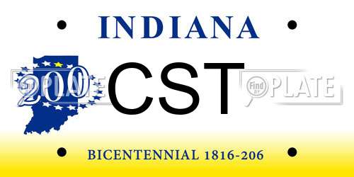 CST Indiana License Plate