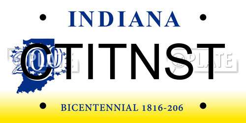 CTITNST Indiana License Plate
