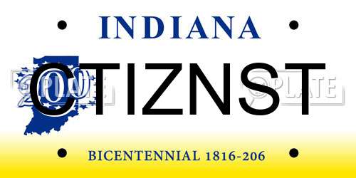 CTIZNST Indiana License Plate