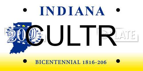 CULTR Indiana License Plate