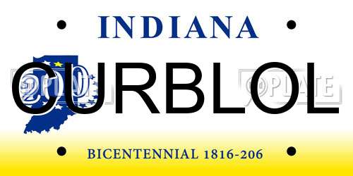 CURBLOL Indiana License Plate
