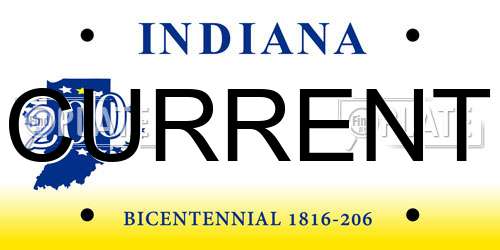 CURRENT Indiana License Plate