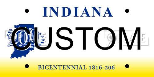CUSTOM Indiana License Plate