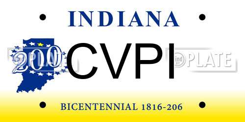 CVPI Indiana License Plate