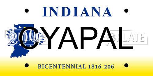 CYAPAL Indiana License Plate