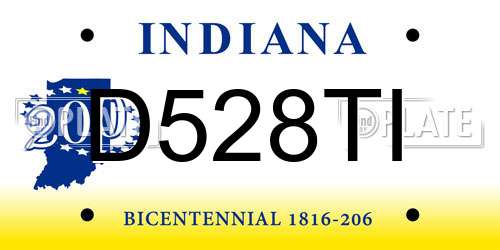 D528TI Indiana License Plate