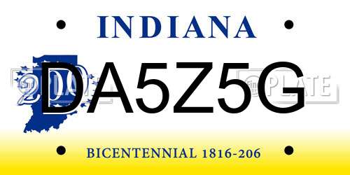 DA5Z5G Indiana License Plate