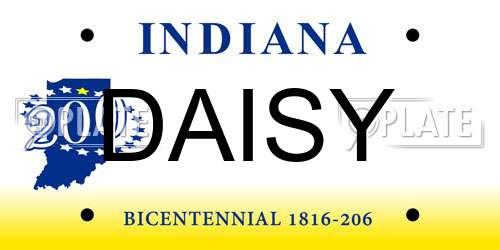 DAISY Indiana License Plate