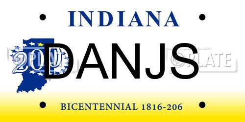 DANJS Indiana License Plate