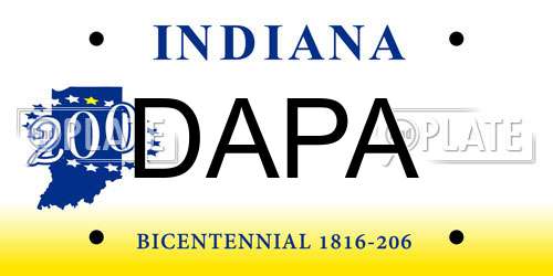 DAPA Indiana License Plate