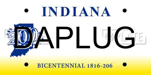 DAPLUG Indiana License Plate