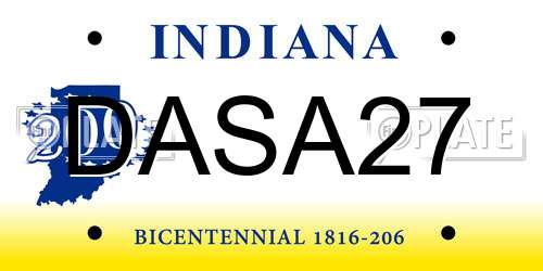 DASA27 Indiana License Plate