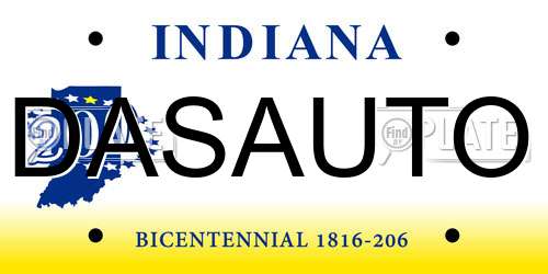 DASAUTO Indiana License Plate