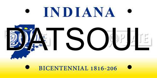 DATSOUL Indiana License Plate