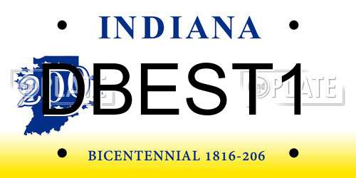 DBEST1 Indiana License Plate