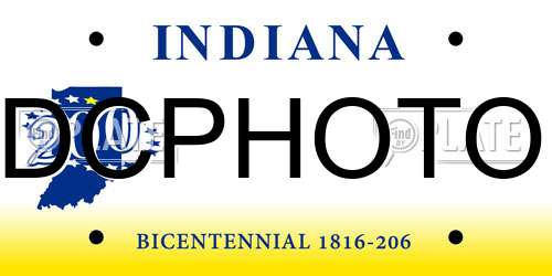 DCPHOTO Indiana License Plate