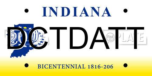 DCTDATT Indiana License Plate