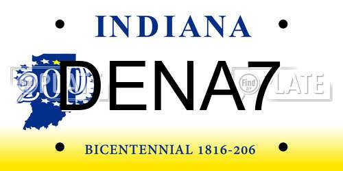 DENA7 Indiana License Plate