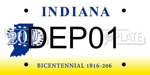DEP01 Indiana License Plate
