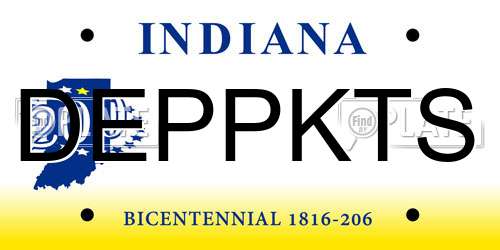 DEPPKTS Indiana License Plate