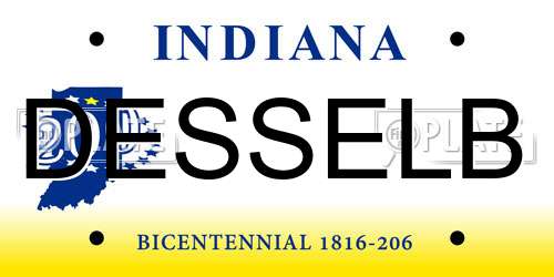 DESSELB Indiana License Plate