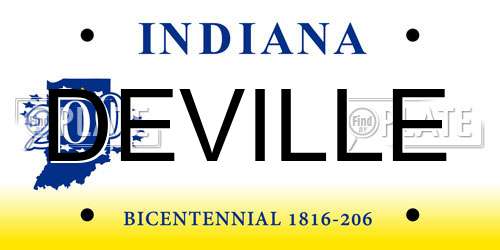 DEVILLE Indiana License Plate