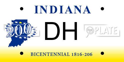 DH Indiana License Plate