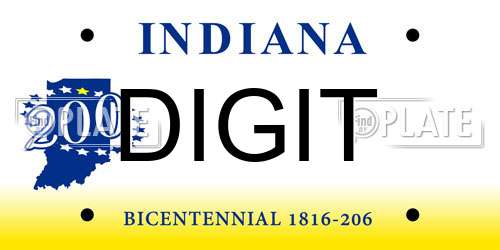 DIGIT Indiana License Plate