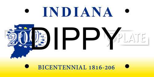 DIPPY Indiana License Plate