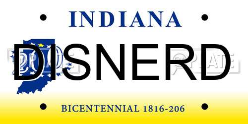 DISNERD Indiana License Plate