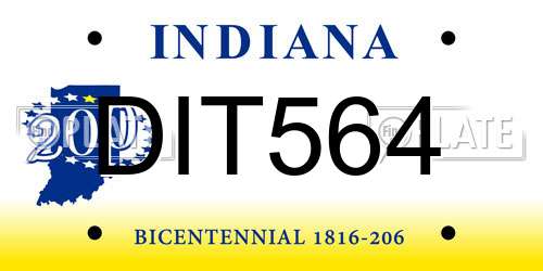 DIT564 Indiana License Plate