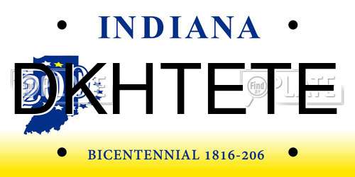 DKHTETE Indiana License Plate