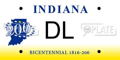 DL Indiana License Plate