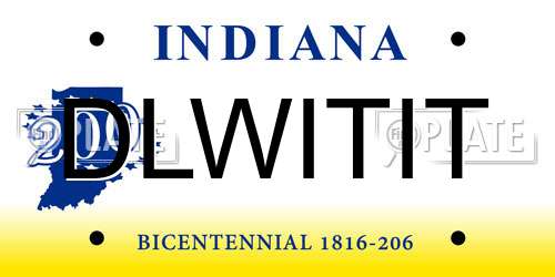 DLWITIT Indiana License Plate
