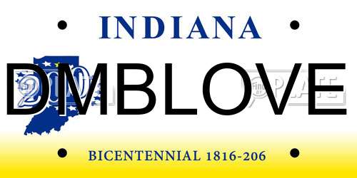 DMBLOVE Indiana License Plate
