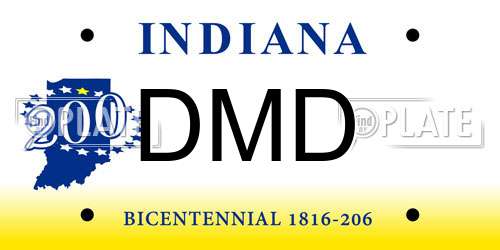 DMD Indiana License Plate