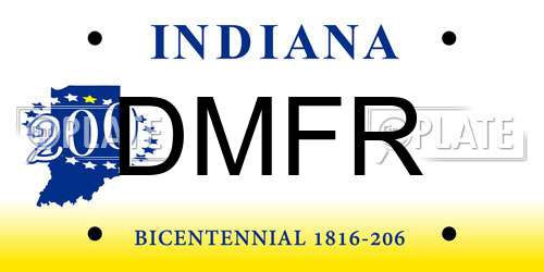 DMFR Indiana License Plate
