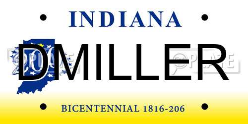 DMILLER Indiana License Plate
