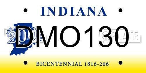 DMO130 Indiana License Plate