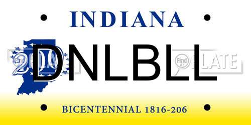 DNLBLL Indiana License Plate