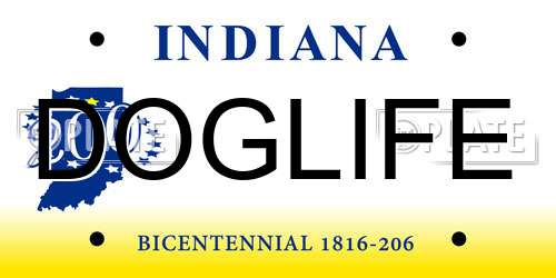 DOGLIFE Indiana License Plate