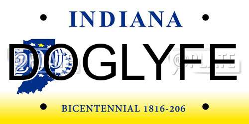 DOGLYFE Indiana License Plate