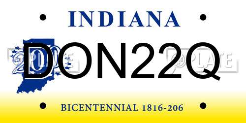 DON22Q Indiana License Plate