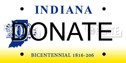 DONATE Indiana License Plate