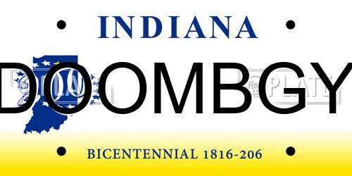 DOOMBGY Indiana License Plate